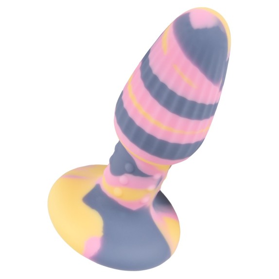 PLUG ANALE TRICOLORE CON VENTOSA IN SILICONE YOU2TOYS