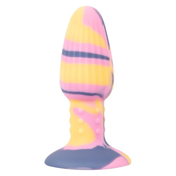 PLUG ANALE TRICOLORE CON VENTOSA IN SILICONE YOU2TOYS
