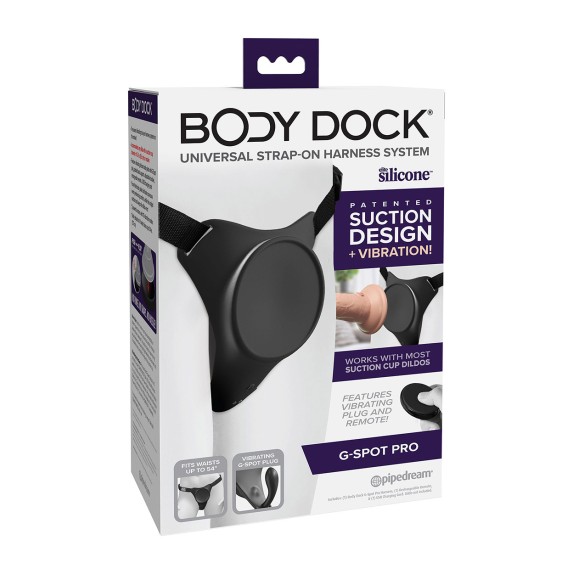 MUTANDINA STRAP-ON BASE PER VENTOSA E VIBRATORE INTERNO CON TELECOMANDO PER DONNA