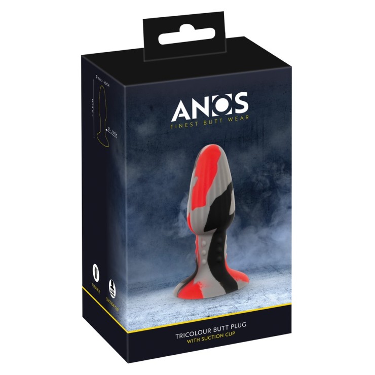 PLUG ANALE MULTICOLOR CON VENTOSA IN SILICONE ANOS