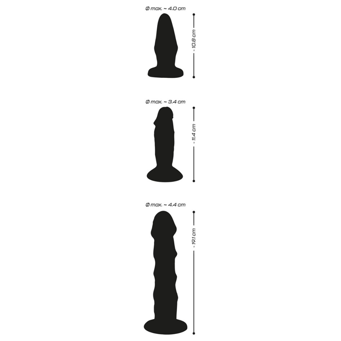 KIT 3 PEZZI FALLI E PLUG TRASPARENTI CON...