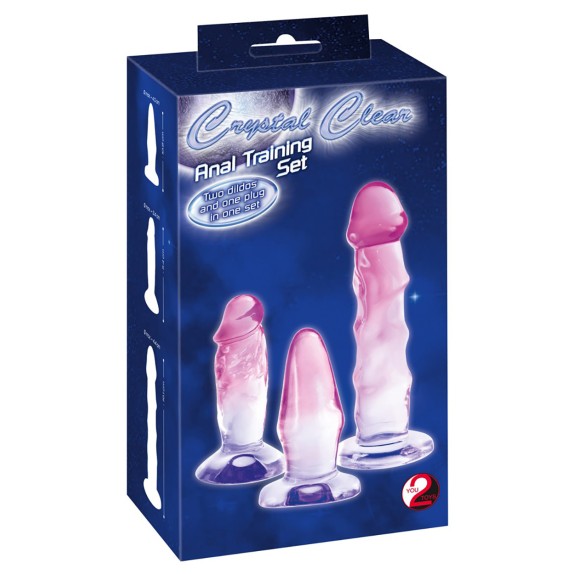 KIT FALLI TRASPARENTI SET 3 PEZZI CON VENTOSA E FORME DIVERSE CRYSTAL CLEAR