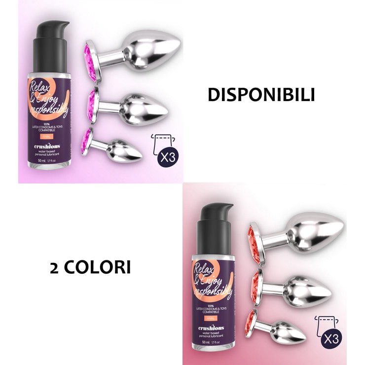 copy of SET 3 PLUG ANALI GIOIELLO CON LUBRIFICANTE WET PLAY