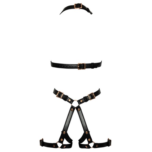 BODY HARNESS SEXY DA DONNA APERTO EFFETTO GIARRETTIERA REGOLABILE