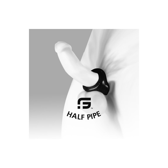 ANELLO TRE FORI PER MANTENERE IL PENE TURGIDO SEX TOY HALF PIPE
