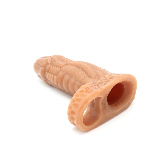 GUAINA PER IL PENE CON ANELLO TESTICOLI CON RILIEVI STIMOLANTI MONSTAR KIOTOS