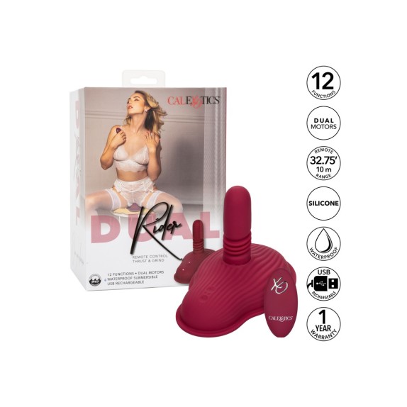 DUAL RIDER SEX TOY SITTING ON PER DONNA CON MOVIMENTO A SPINTA CALEXOTICS