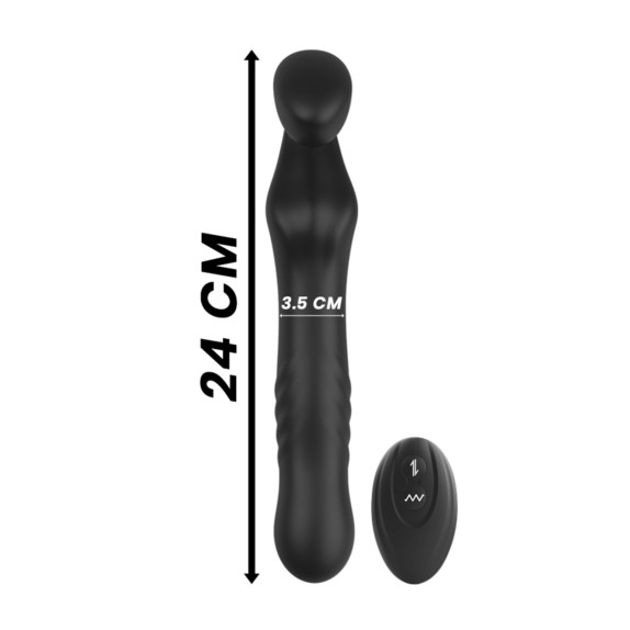 STRAP-ON PER DONNA STRAPLESS VIBRANTE E MOVIMENTO SU E GIU' CON TELECOMANDO WIRELESS IBIZA