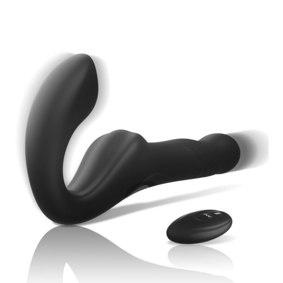 STRAP-ON PER DONNA STRAPLESS VIBRANTE E MOVIMENTO SU E GIU' CON TELECOMANDO WIRELESS IBIZA