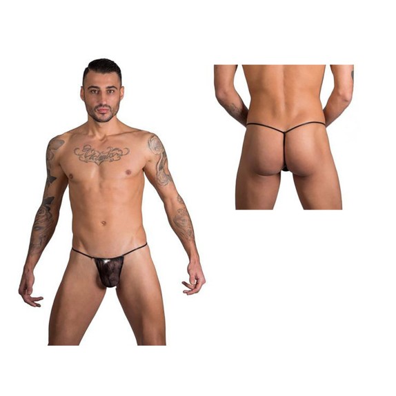MINI STRING UOMO SEXY IN MICRORETE DISEGNATA