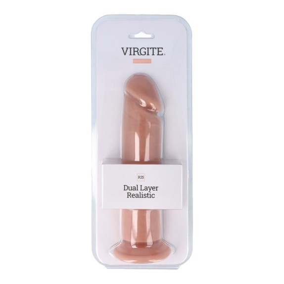 FALLO DILDO REALISTICO 23,5 CM DOPPIO STRATO CON BASE A VENTOSA R25 VIRGITE