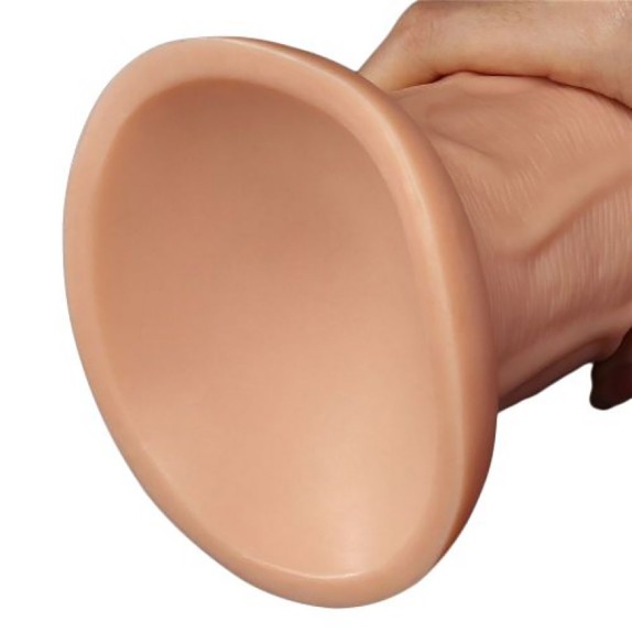 FALLO DILDO REALISTICO 24 CM RICURVO ED ELASTICO CON BASE A VENTOSA GRANDI PENETRAZIONI
