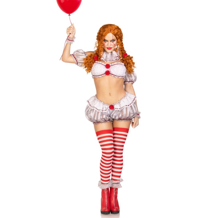 PENNYWISE COSTUME SEXY TRAVESTIMENTO HALLOWEEN 6 PEZZI... 2