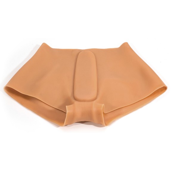 MUTANDA INDOSSABILE A FORMA DI VAGINA REALISTICA CON ANO IN SILICONE LIQUIDO