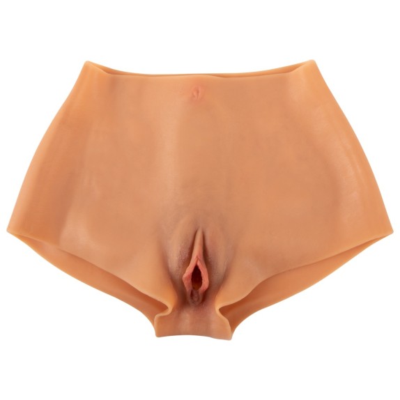 MUTANDA INDOSSABILE A FORMA DI VAGINA REALISTICA CON ANO IN SILICONE LIQUIDO