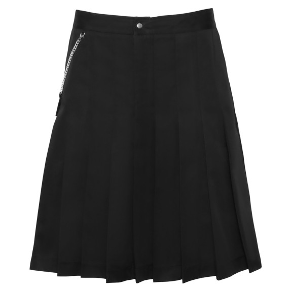KILT SCOZZESE NERO LUNGO PER UOMO CON TASCA E CATENA SVENJOYMENT