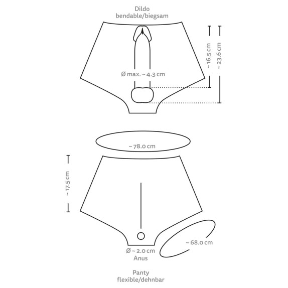 STRAP-ON PROTESI CON FALLO REALISTICO A MUTANDA INDOSSABILE IN SILICONE LIQUIDO