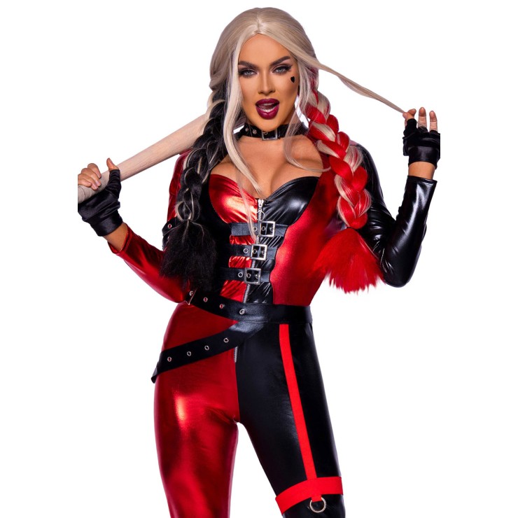 copy of COSTUME HALLOWEEN HARLEY QUEEN CATSUIT TUTA LEG...