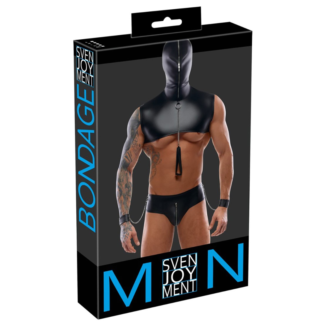 COMPLETO BONDAGE SEXY SET 4 PEZZI PER UOMO...