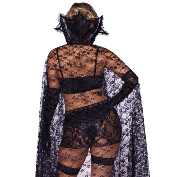 COSTUME HALLOWEEN SEXY DA DONNA TRAVESTIMENTO VAMPIRA 5 PEZZI LEG AVENUE