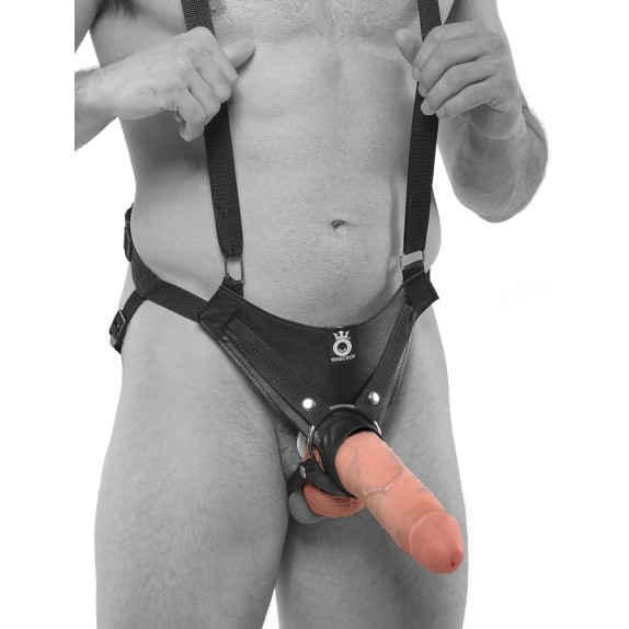 STRAP-ON APERTO PER UOMO SEX TOY 25 CM CON SOSPENSORIO KING COCK