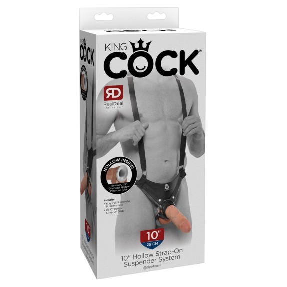 STRAP-ON APERTO PER UOMO SEX TOY 25 CM CON SOSPENSORIO KING COCK
