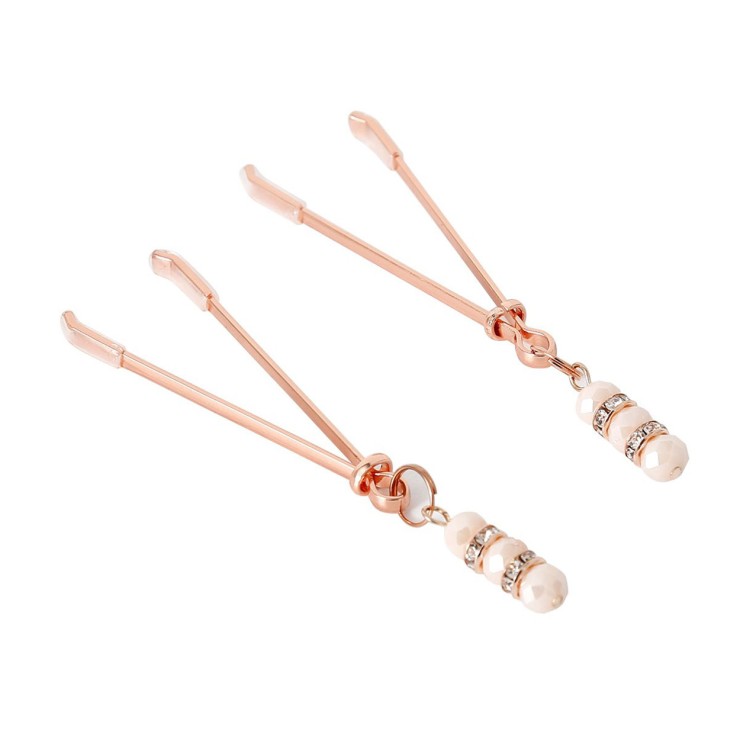 PINZETTE PER CAPEZZOLI SEXY IN ROSE GOLD CON CIONDOLO E...