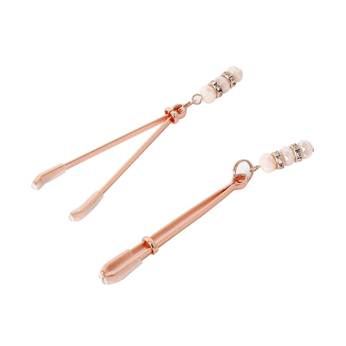 PINZETTE PER CAPEZZOLI SEXY IN ROSE GOLD CON...