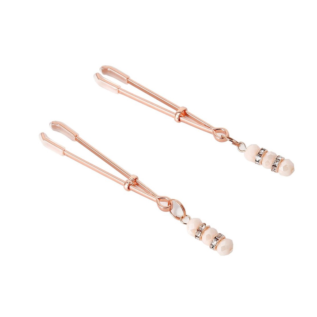 PINZETTE PER CAPEZZOLI SEXY IN ROSE GOLD CON...