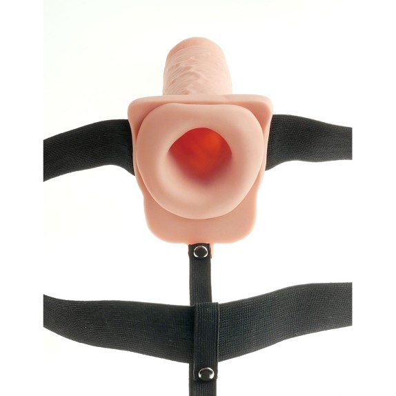 STRAP-ON FALLO INDOSSABILE PER UOMO VIBRANTE CON TESTICOLI 28 CM FETISH FANTASY