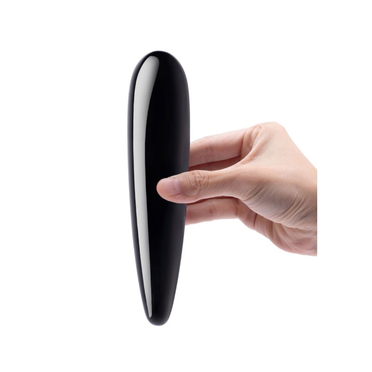 STIMOLATORE WAND IN OSSIDIANA NERO CON ANELLO IN SILICONE... 2