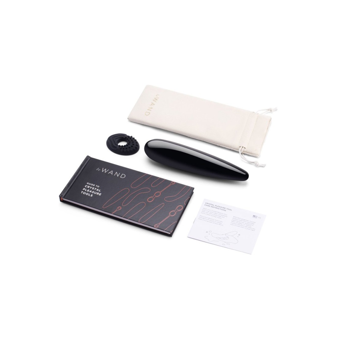 STIMOLATORE WAND IN OSSIDIANA NERO CON ANELLO...