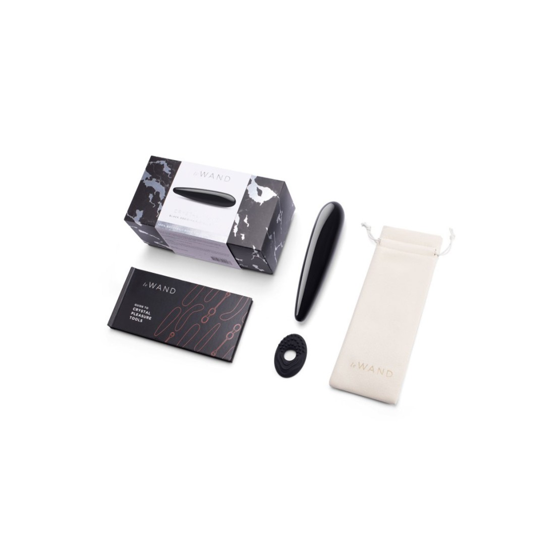 STIMOLATORE WAND IN OSSIDIANA NERO CON ANELLO...