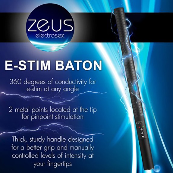 BASTONE ELETTROSTIMOLATORE  SEX TOY RICARICABILE PER GIOCHI BDSM ZEUS