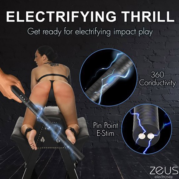 BASTONE ELETTROSTIMOLATORE  SEX TOY RICARICABILE PER GIOCHI BDSM ZEUS