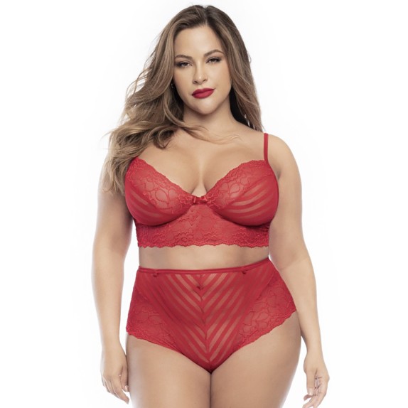 COMPLETO INTIMO PER DONNA ROSSO DIVERSE TAGLIE 2 PEZZI MAPALE'
