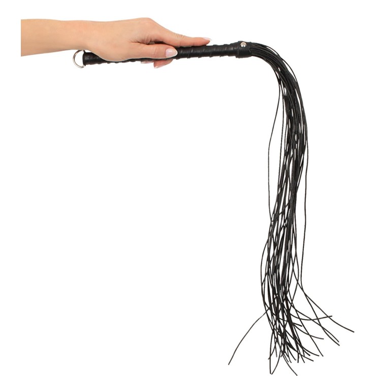 FRUSTA FLOGGER IN PELLE 70 CM TANTE FRANGE CON MANICO... 2