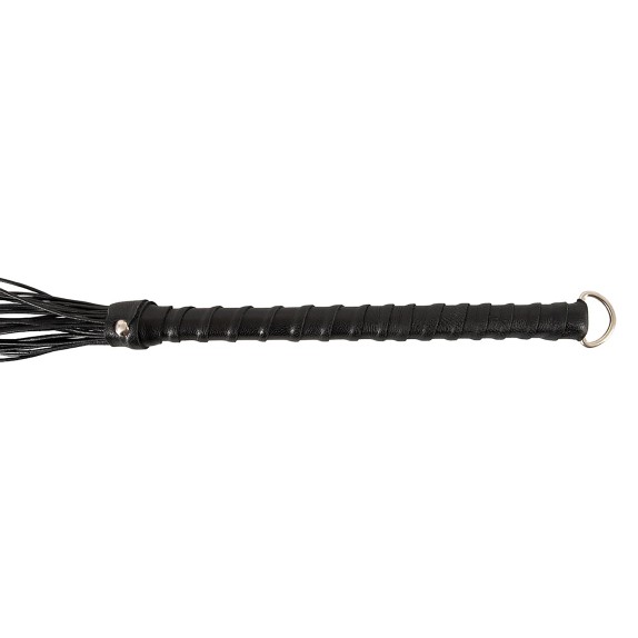 FRUSTA FLOGGER IN PELLE 70 CM TANTE FRANGE CON MANICO RIGIDO ZADO