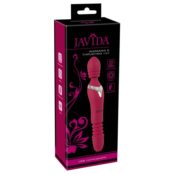 WAND RISCALDANTE SEX TOY CON MOVIMENTO A SPINTA RICARICABILE JAVIDA