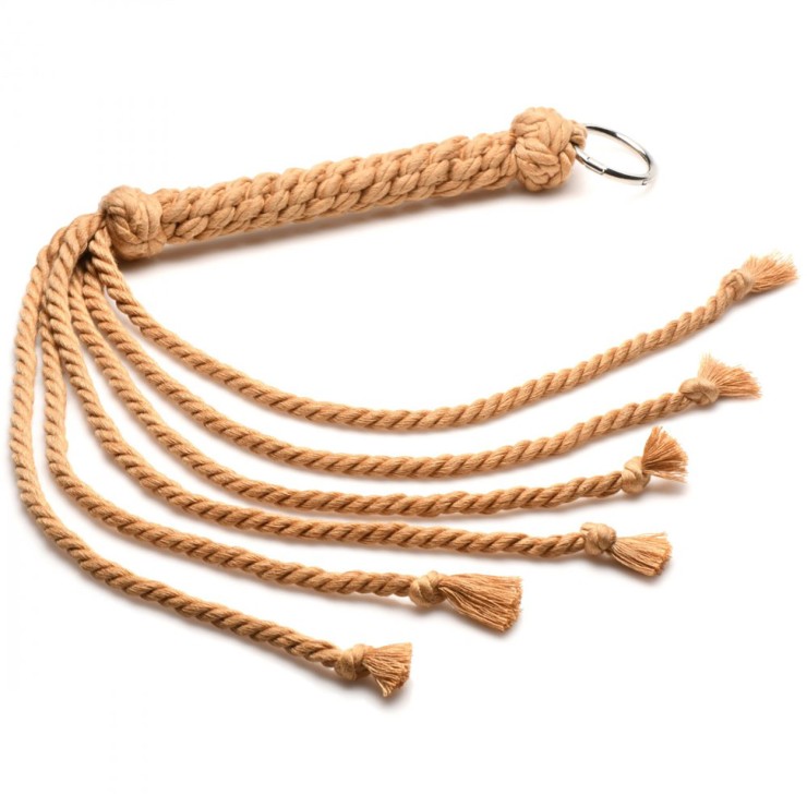 FRUSTA FLOGGER FATTA DI CORDE SOFFICI CON 6 FRANGE E NODI...