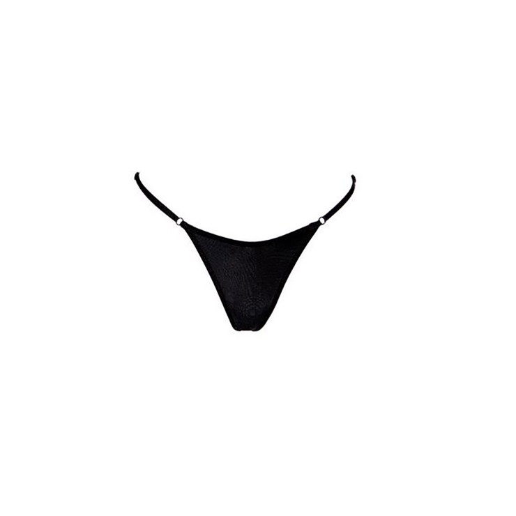 STRING SEXY PER DONNA NERO REGOLABILE CON GIOIELLO AURORA... 2