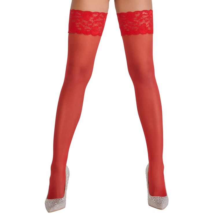 AUTOREGGENTE VELATA ROSSA SEXY PER DONNA CON BALZA IN...