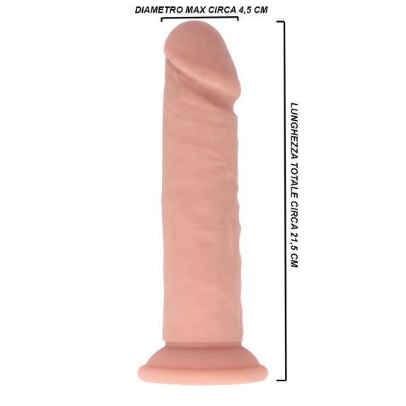 DILDO REALISTICO A DOPPIA DENSITA' SEX TOY IN SILICONE LIQUIDO VIRGITE R24