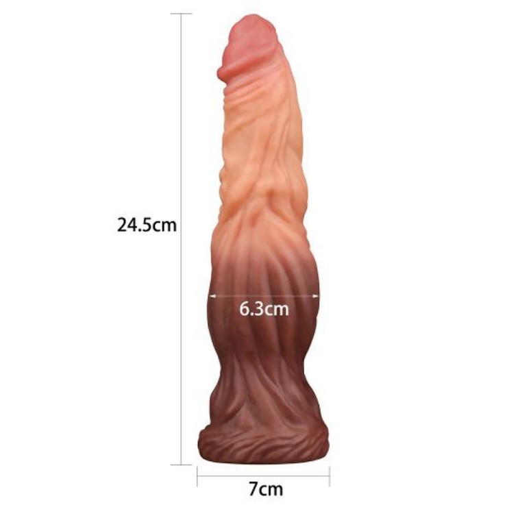 FALLO IN SILICONE A DOPPIA DENSITA' CON VENTOSA SEX TOY...