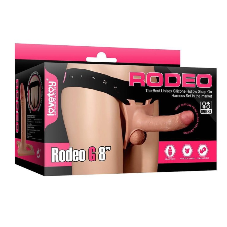 STRAP-ON CAVO INDOSSABILE DA UOMO 20 CM CON BUCO PER...