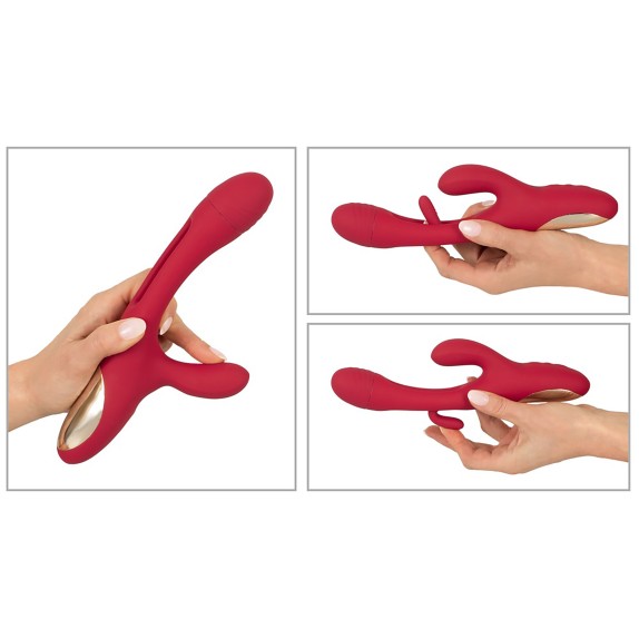 VIBRATORE RABBIT SEXY DONNA CON LINGUA INTERNA E VIBRAZIONE PER PUNTO G SWEET SMILE