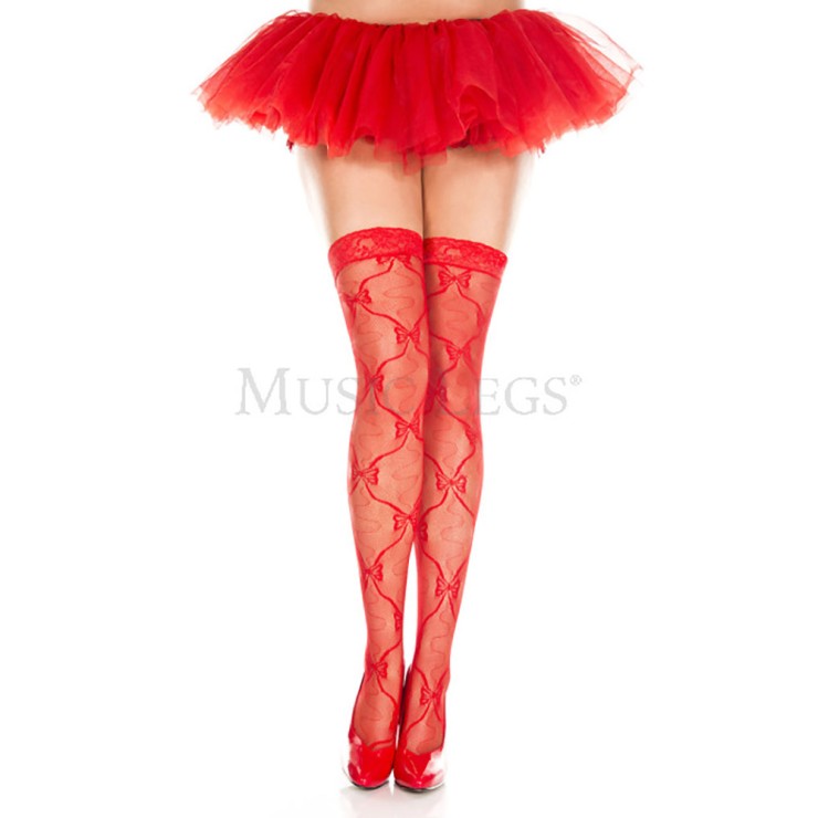 CALZE DA REGGICALZE SEXY PER DONNA ROSSE CON FARFALLE...