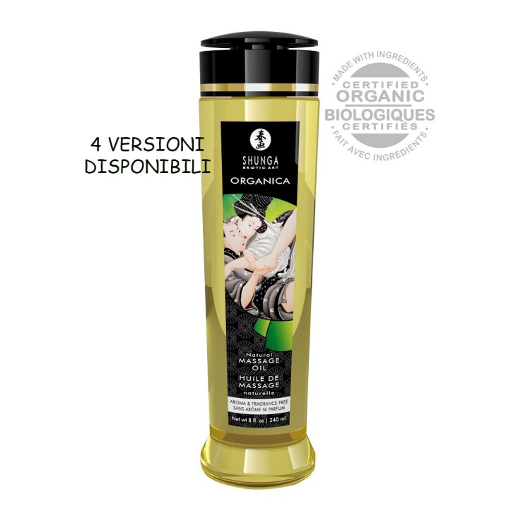 SHUNGA OLIO DA MASSAGGIO ORGANICO IN 4 VERSIONI 100%...