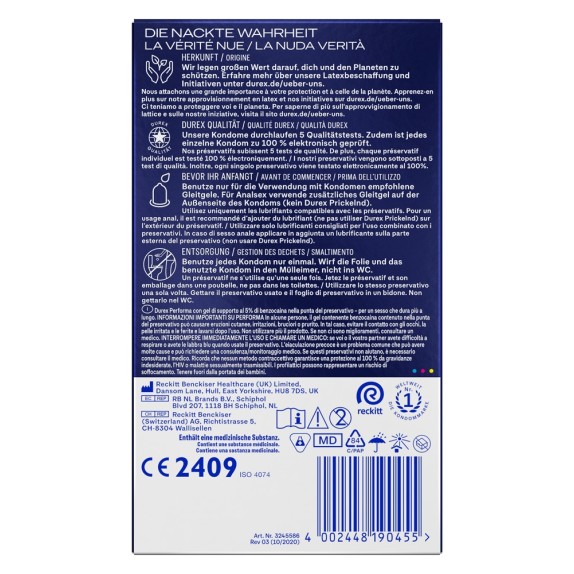 DUREX PERFORMA PROFILATTICI 12 O 10 PZ CON LUBRIFICANTE RITARDANTE