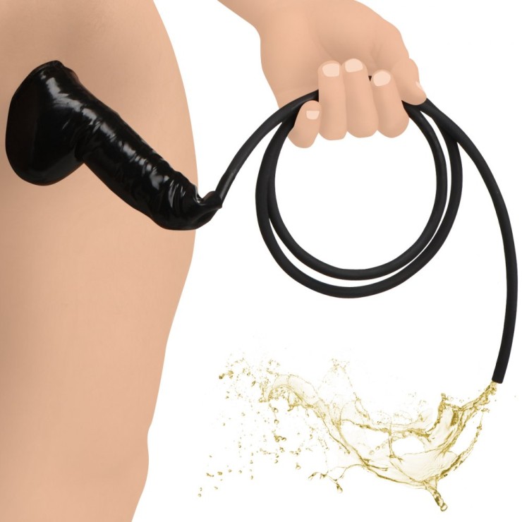 GUAINA CON CANNULA PER PISSING SEX TOY IN LATEX PER... 2